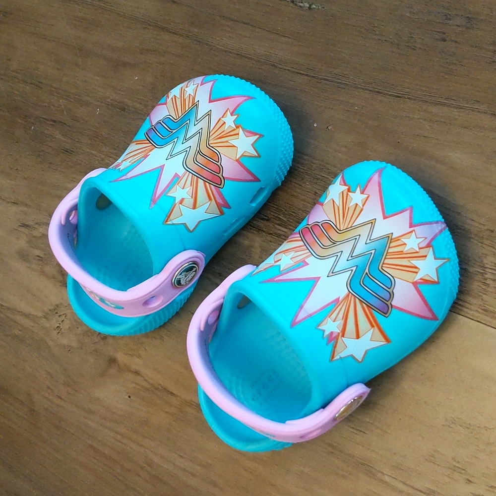 CROCS Kids Shoes in Blue and Pink